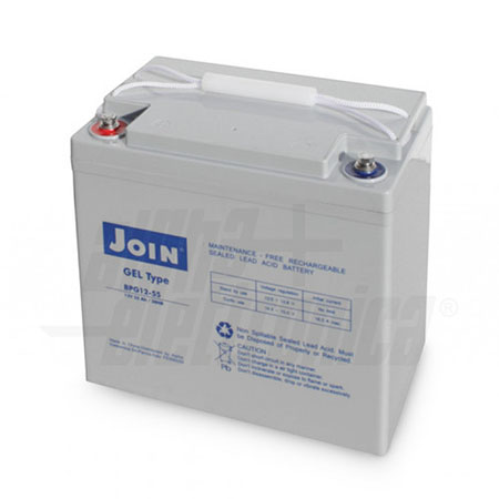Capacità: 55Ah</br>Tensione: 12V</br>Tecnologia: Piombo Gel</br>Dimensioni: 138mm x 229mm x 210mm</br>Connessioni: a vite M6</br>Peso: 16.3Kg</br>