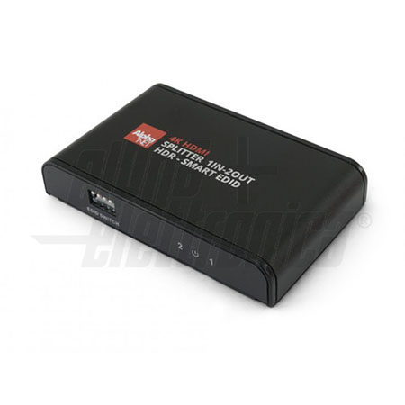 Il distributore di segnale CT302/21 suddivide l'ingresso HDMI in 2 uscite per </br>inviare il segnale sorgente in ingresso ad altrettante uscite. Le due uscite </br>sono amplificate ed equalizzate per ottenere le migliori prestazioni.</br>Supporta la tecnologia HDR (High Dynamic Range) che permette, collegato a </br>dispositivi che supportano la stessa tecnologia, di guardare contenuti con una </br>gamma di colori più vicini alla realtà percepita dall'occhio umano.</br>Il distributore è dotato di DIP switch per la configurazione dell'EDID.</br>Lo scaler interno consente di gestire in uscita monitor/TV con risoluzioni </br>differenti.</br><strong>Attenzione:</strong> solo il formato video HDMI 4K30/50/60Hz (spazio </br>colore YUV 4:4:4 oppure 4:2:0) può essere scalato a 1080p30/50/60Hz. Lo scaler </br>non supporta il down scaling di segnali con spazio colore RGB.</br></br><strong>Caratteristiche:</strong></br>Ingresso: 1 HDMI</br>Uscita: 2 HDMI</br>Compatibile 3D: si</br>Compatibile 4K: si</br>Risoluzione massima: 4Kx2K  60Hz</br>Funzioni aggiuntive: HDR</br><strong>Specifiche HDMI</strong></br>- Conforme HDCP 2.2</br>- Bluray e HD DVD in Full HD (1080p)</br>- Spazio colore RGB, YCbCr, xvYCC</br>- Deep Color</br>- Audio LPCM a 8 canali, 192 kHz, 24bit</br>- Supporto DVD Audio</br>- Supporto Super Audio CD</br>- Compatibile Dolby TrueHD</br>- Compatibile DTS HD Master Audio</br>- Auto lip-sync</br>- Trasmissione dei comandi CEC (CEC Bypass)</br></br><strong>Contenuto confezione:</strong></br>1x Distributore di segnale</br>1x Alimentatore 5V 1A - 5,5x2,1 Positivo centrale</br>