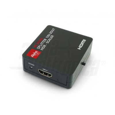Distributore HDMI, 1 in - 2 out 4K60Hz - compatibile HDR - con scaler</br></br>Il distributore di segnale CT302/25 suddivide l'ingresso HDMI in 2 uscite per </br>inviare il segnale sorgente in ingresso ad altrettante uscite. Le due uscite </br>sono amplificate ed equalizzate per ottenere le migliori prestazioni.</br>Supporta la tecnologia HDR (High Dynamic Range) che permette, collegato a </br>dispositivi che supportano la stessa tecnologia, di guardare contenuti con una </br>gamma di colori più vicini alla realtà percepita dall'occhio umano.</br>Lo scaler interno consente di gestire in uscita monitor/TV con risoluzioni </br>differenti.</br></br><strong>Attenzione:</strong> solo il formato video HDMI 4K30/50/60Hz (spazio </br>colore YUV 4:4:4 oppure 4:2:0) può essere scalato a 1080p30/50/60Hz. Lo scaler </br>non supporta il down scaling di segnali con spazio colore RGB.</br></br><strong>Specifiche HDMI</strong></br>- Conforme HDCP 2.2</br>- Blu-ray e HD DVD in Full HD (1080p)</br>- Spazio colore RGB, YCbCr, xvYCC</br>- Deep Color</br>- Audio LPCM a 8 canali, 192 kHz, 24bit</br>- Supporto DVD Audio</br>- Supporto Super Audio CD</br>- Compatibile Dolby TrueHD</br>- Compatibile DTS HD Master Audio</br>- Auto lip-sync</br>- Trasmissione dei comandi CEC (CEC Bypass)</br></br>