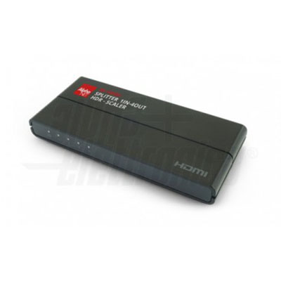 Distributore HDMI, 1 in - 4 out 4K60Hz - compatibile HDR - con scaler</br></br>Il distributore di segnale CT304/25 suddivide l'ingresso HDMI in 4 uscite per </br>inviare il segnale sorgente in ingresso ad altrettante uscite. Le due uscite </br>sono amplificate ed equalizzate per ottenere le migliori prestazioni.</br>Supporta la tecnologia HDR (High Dynamic Range) che permette, collegato a </br>dispositivi che supportano la stessa tecnologia, di guardare contenuti con una </br>gamma di colori più vicini alla realtà percepita dall'occhio umano.</br>Lo scaler interno consente di gestire in uscita monitor/TV con risoluzioni </br>differenti.</br></br><strong>Attenzione:</strong> solo il formato video HDMI 4K30/50/60Hz (spazio </br>colore YUV 4:4:4 oppure 4:2:0) può essere scalato a 1080p30/50/60Hz. Lo scaler </br>non supporta il down scaling di segnali con spazio colore RGB.</br></br><strong>Specifiche HDMI</strong></br>- Conforme HDCP 2.2</br>- Blu-ray e HD DVD in Full HD (1080p)</br>- Spazio colore RGB, YCbCr, xvYCC</br>- Deep Color</br>- Audio LPCM a 8 canali, 192 kHz, 24bit</br>- Supporto DVD Audio</br>- Supporto Super Audio CD</br>- Compatibile Dolby TrueHD</br>- Compatibile DTS HD Master Audio</br>- Auto lip-sync</br>- Trasmissione dei comandi CEC (CEC Bypass)</br>