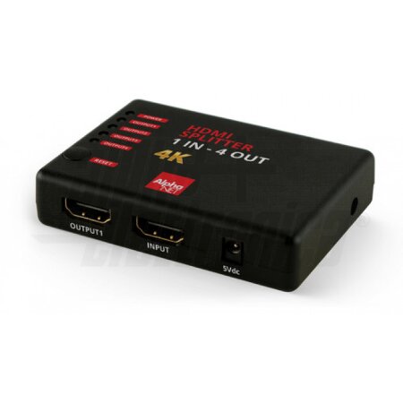 Il distributore di segnale CT304/6-1 suddivide l'ingresso HDMI in 4 uscite per </br>inviare il segnale sorgente in ingresso ad altrettante uscite. Tutte le quattro </br>uscite sono amplificate ed equalizzate per ottenere le migliori prestazioni.</br></br><strong>Specifiche HDMI</strong></br>- Conforme HDCP 1.4</br>- Blu-ray e HD DVD in Full HD (1080p)</br>- Spazio colore RGB, YCbCr, xvYCC</br>- Deep Color</br>- Audio LPCM a 8 canali, 192 kHz, 24bit</br>- Supporto DVD Audio</br>- Supporto Super Audio CD</br>- Compatibile Dolby TrueHD</br>- Compatibile DTS HD Master Audio</br>- Auto lip-sync</br>- Trasmissione dei comandi CEC (CEC Bypass)</br></br><strong>Contenuto confezione:</strong></br></br>1x Distributore di segnale</br>1x Alimentatore 5Vdc 2A (3,5x1,35mm positivo centrale)</br>
