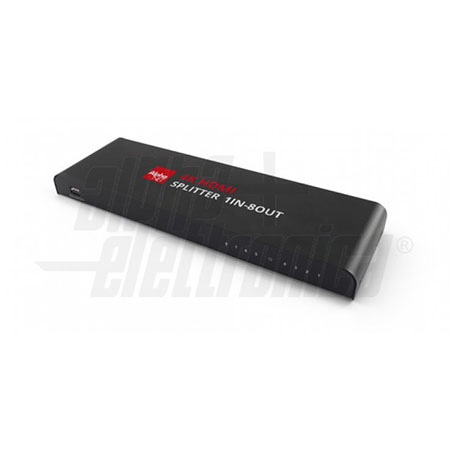 Caratteristiche</br>Ingresso: 1 HDMI</br>Uscita: 8 HDMI</br>Compatibile 3D: si</br>Compatibile 4K: si</br>Profondità colore: 12bit/canale</br>Funzioni aggiuntive: Scaler</br>Supporto HDCP: HDCP 2.2</br>Supporto formati audio: LPCM 7.1, Dolby True HD, DTS-HD Master Audio</br>