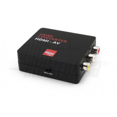 </br>Il convertitore CT351/1/6 é sviluppato per effettuare la conversione di un </br>segnale HDMI verso un'uscita audio analogico  Composito (AV - CVBS).</br></br><strong>Specifiche</strong></br>- Connessioni Video composito, HDMI