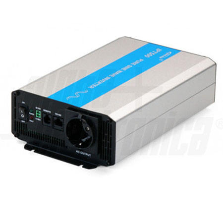 Gli inverter della serie IPT sono inverter ad onda sinusoidale pura ad alta </br>frequenza. Il design digitale con doppio algoritmo di controllo consente di </br>ottenere da una rapida risposta alle variazioni di assorbimento del carico, </br>un'alta efficienza di conversione e una bassa distorsione armonica.</br>Grazie alla loro elevata affidabilità possono essere utilizzati nei sistemi </br>off-grid come sistemi di monitoraggio, di sicurezza, sistemi di illuminazione, </br>di alimentazione domestica e sistemi di alimentazione dove non è presente la </br>rete elettrica.</br>Tensione d'ingresso: 12Vdc</br>Potenza d'uscita nominale: 500 W</br>Forma d'onda in uscita: Sinusoidale pura</br>Tensione d'uscita: 230Vac</br>