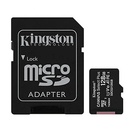 128 GB (microSDHC), classe 10, 25MB/s in lettura e 20MB/s di scrittura, 14.99 mm</br>  10,92 mm  1,02 mm, compatibile con microSDHC, microSDHC, microSDHC UHS-I e </br>microSDXC UHS-dispositivi host.</br>