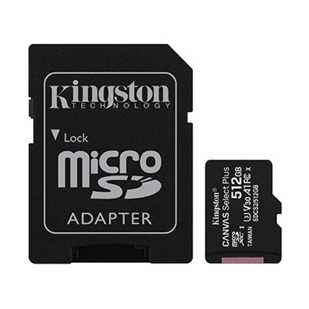 512 GB (microSDHC), classe 10, 25MB/s in lettura e 20MB/s di scrittura, 14.99 mm</br>  10,92 mm  1,02 mm, compatibile con microSDHC, microSDHC, microSDHC UHS-I e </br>microSDXC UHS-dispositivi host.</br>