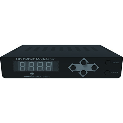Modulatore Digitale Terrestre AV - RF domestico FULL HD con INGRESSO HDMI </br>PASSANTE</br>Distribuisce il segnale di una sorgente audio video HD (Lettore Blu Ray,Decoder </br>HD, DVR, NVR e Telecamere HD) come canale digitale terrestre MPEG4 HD puro, </br>senza perdita di qualità, con ricezione diretta su Televisori HD su un canale </br>preimpostato (LCN) Ultimate Technology: Ingresso e Uscita HDMI con passaggio di </br>corrente</br>- Preconfigurato con Nome Canale, Rete e Numerazione LCN</br>- Configurazione avanzata per personalizzazione parametri DVB-T</br>- Utilizzabile in cascata con altri modulatori nello stesso impianto</br>- Banda VHF e UHF disponibile in uscita, con MER e BER eccellenti -Filtro SAW, </br>Uscita 95dBuV (con 30 dB di regolazione)</br>- Design super compatto e Slim, installabile in piano o a parete</br>