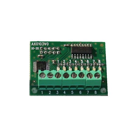 Modulo di espansione delle uscite per Base Station AX-BSUsw.</br>- Inserimento diretto sulla Base Station mediante connettori</br>- Aumenta le uscite di comando della Base Station di 8 O.C.</br>- Due moduli max inseribili</br>- Uscite singolarmente programmabili come normalmente attive o disattive</br>