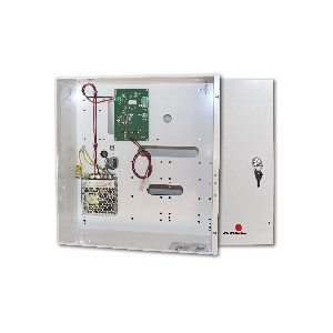 Alimentatore supplementare switching da 5A effettivi, in contenitore metallico </br>con vano batteria fino a 2 x 18Ah (36Ah) e predisposto a contenere varie </br>espansioni e moduli opzionali.</br>- Collegamento dedicato con satellite AMI-8 e SPK-IN8 per una totale gestione </br>delle informazioni da parte della centrale</br>- Compatibile con centrali AXTRA, SPARKLE e ATLANTIS</br>- Test dinamico programmabile della batteria interna</br>- Comunicazione sulle tastiere della mancanza rete, della mancanza e del livello</br> della batteria</br>- Dimensioni contenitore: 438 x 407 x 169mm</br>