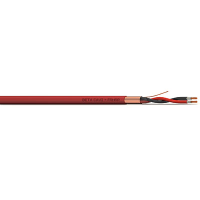 CAVO ANTINCENDIO ARMATO LSZH ROSSO MATASSA DA 500mt SEZIONE 2x1.5 mm CPR ECA</br>