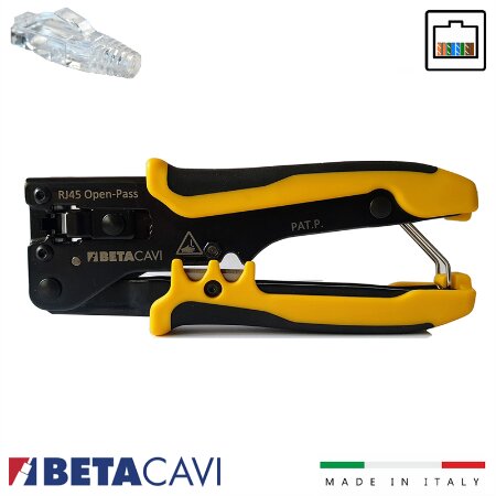 PINZA CRIMPATRICE PER CONNETTORE MASCHIO RJ45 TECNOLOGIA PASSANTE "PASS TRUE"