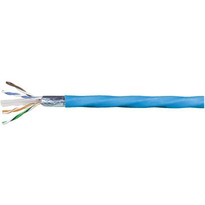 305 m - LSZH - Cavo non schermato U/UTP in categoria 6 con conduttori a 23AWG </br>(0,51 mm) solidi in rame, isolamento in poliolefina, 4 coppie a conduttori </br>twistati con separatore interno - conforme alla normativa ISO/IEC 11801 e 2.0, </br>EN 50173-1 e EIA/TIA 568 B2.10 - colore blu - EUROCLASSE CPR Cca.</br>