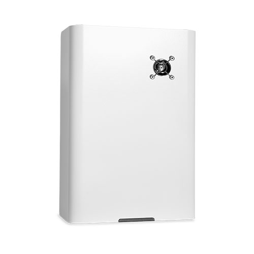 SOLUZIONE ENTRY-LEVEL:</br>Ideale per ambienti fino a 300 m3. Compatto e versatile, può essere installato </br>in diverse configurazioni a soffitto, a parete e a pavimento. Inoltre, grazie </br>alle sue ridotte dimensioni, questo sistema può essere impiegato anche in spazi </br>ristretti e non facilmente accessibili. La programmazione avviene attraverso un </br>accessorio SC20-PB, che permette di configurare il dispositivo localmente.</br><strong>Batterie escluse</strong></br>