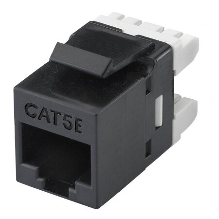 KEYSTONE CAT 5 RJ45 UTP 180 GRADI NERO</br>
