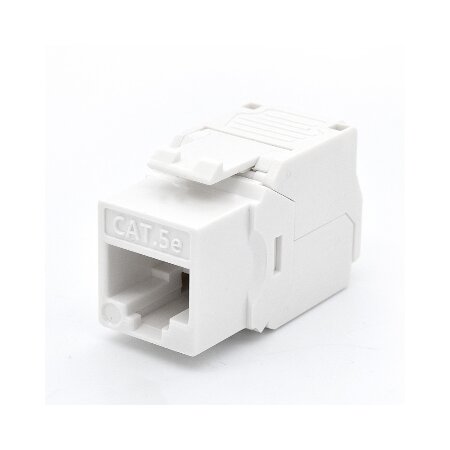 Professional Keystone Cat. 5 UTP, 180 degree, White - tool less</br></br>