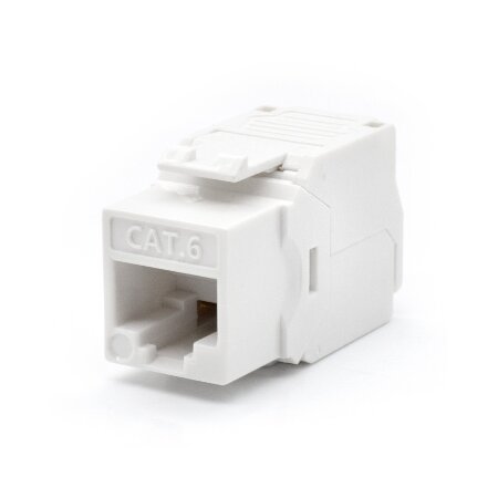 Professional Keystone Cat. 6 UTP, 180 degree, White - tool less</br></br>