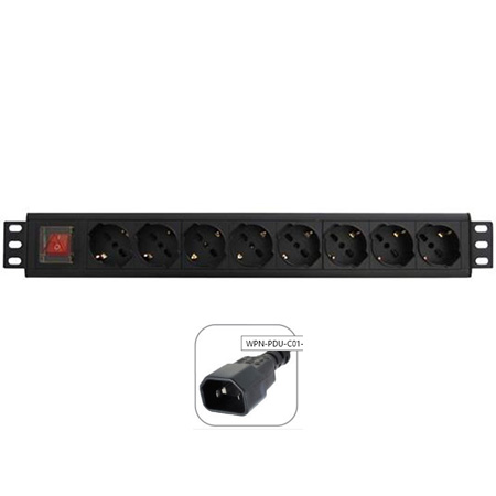 MULTIPRESA 8 PRESE SCHUKO SPINA IEC320 C14</br>