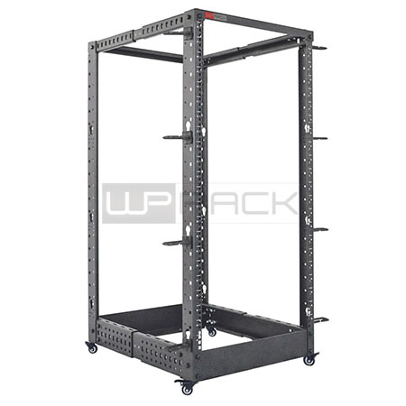 La serie di armadi WP RACK 19" open frame ROS a quattro montanti è stata </br>progettata per la massima flessibilità nella configurazione e si adatta </br>all'installazione di server e apparati di rete e cablaggio.</br>Questa serie di armadi rack permette di regolare la profondità in modo molto </br>semplice da un minimo di 56 cm ad un massimo di 102 cm per alloggiare </br>apparecchiature di piccole e grandi dimensioni e sfruttare al meglio lo spazio </br>sul pavimento. Il design completamente aperto del rack consente di posizionare </br>le apparecchiature di rete per un accesso attivo rapido e semplice e un flusso </br>d'aria illimitato.</br>Realizzato in robusto acciaio laminato verniciato a polvere offre eccellente </br>qualità e durata per la tua installazione. Viene fornito smontato in un unico </br>cartone completo di ruote, piedini e anelli laterali per la gestione dei cavi. </br>Il montaggio è molto semplice e rapido e questa soluzione permette di </br>risparmiare sui costi di trasporto e prevenire i danni.</br>- Struttura portante in solido acciaio da 2 mm</br>- Struttura completamente aperta</br>- Capacità di carico fino a 450 Kg</br>- 22 unità</br>- 4 montanti rack 19"</br>- Dimensioni LxPxA: 600x559-1023x1110 mm</br>- Peso: 21 Kg</br>- 8 anelli passacavo inclusi</br>- 20 set di viti inclusi (viti  dadi a gabbia)</br>- Colore: nero, RAL 9005</br></br>