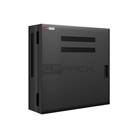 I nuovi armadi rack verticali da parete della serie RWV sono la soluzione ideale</br> le piccole/medie installazioni in spazi ristretti. Grazie all'innovativo </br>sistema permette di installare 3 unità sui montanti orizzontali il cablaggio e </br>sulle 4 unità verticali le periferiche di rete più profonde. I montanti </br>orizzontali sulla parte superiore possono essere ruotati fino a 180° ed </br>orientati per favorire i collegamenti di rete. I montanti verticali invece </br>possono essere posizionati a diverse altezze in modo da poter lasciare più posto</br> sulla parte superiore per il cablaggio oppure per lasciare maggior spazio alle </br>periferiche installate.</br>Sulla parte sinistra inoltre è possibile alloggiare una PDU sulle staffe 19" </br>verticali oppure un kit di gestione cavi, mentre sulla parte destra degli anelli</br> passacavi sono già parte della struttura.</br>L'areazione passiva è garantita dalle fessure a nido d'ape sulla porta, sui lati</br> e sul fondo. Ingresso cavi è possibile dalla parte superiore o inferiore o </br>posteriore.</br>E' disponibile in tre versioni, dove a cambiare è solo l'altezza dell'armadio </br>per poter alloggiare periferiche anche molto profonde, dai 31 cm di profondità </br>massima della versione più piccola, 51 cm nella versione intermedia e fino a </br>91cm nella versione più grande.</br>- Struttura portante e porta in solido acciaio 1,5 mm</br>- Porta in acciaio rinforzata con chiave</br>- Ingresso cavi dalla parte superiore o inferiore o posteriore</br>- Capacità di carico fino a 100 Kg</br>- 3 unità 19" orizzontali sulla parte superiore rotabili a 180°</br>- 4 unità 19" verticali regolabili in altezza</br>- 1 unità verticale laterale per installare una PDU oppure una guida cavi.</br>- Dimensioni LxPxA: 643x200x622 mm</br>- Permette di installare verticalmente periferiche profonde massimo 31cm</br>- Peso: 22 Kg</br>- 20 set di viti inclusi (viti  dadi a gabbia)</br>- Colore: nero, RAL 9005</br>- Grado di protezione IP 20</br>