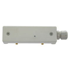 Sensor detecting water on the floor through 2 gold plated supporting feet. It is</br> normally used for protection against the flooding of computing centres, boiler </br>rooms, offices, laboratories, etc. The sensor contained into aluminium case </br>epoxy white painting is equipped with a  steel support that allows to detect </br>liquid at height ranging form 0 to 11 mm according to specific needs. In alarm </br>condition, relay changes its status and led lights. Remote testing and </br>inhibition functions. The circuit is oscillating to prevent electrolysis and </br>corrosion problem. 7 wire connection for 2450 N and terminal for 2450 NM: 2 </br>power terminals, 3 terminal for changeover relay output, 1 for remote test, 1 </br>terminal for inhibition. Version 2450 N offers a protection degree IP 67 thanks </br>to full epoxy resin encapsulation. Trimmer adjustable alarm threshold for the </br>resistor in version 2450 NM. It can not be used with inflammable liquids.</br>
