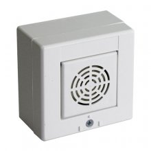 Avvisatore acustico per ambienti interni compatto e dal basso consumo. Materiale</br> contenitore: termoplastico, colore bianco. Alimentazione da 3 a 24 Vcc, consumo</br> 15 mA12 Vcc, 27 mA  24 Vcc. Suono pulsante 3200 Hz 0,25s ON/0,25s OFF, 98 dB </br> 12 Vcc  105 dB  24 Vcc a 1 m. Connessioni a filo. Temperatura di </br>funzionamento: -20°C  60°C. 2460-B</br>