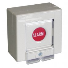 Pulsante antipanico per la segnalazione di allarme. La pressione del tasto </br>provoca la rottura della membrana in carta, evidenziando l'avvenuta attivazione,</br> e aziona un microinterruttore in scambio. Protetto contro l'apertura con </br>microinterruttore interno in scambio. Dotato di sportello di protezione </br>trasparente piombabile con il kit cod. 2476. L'elevata sicurezza di questo </br>pulsante è certificata dal raggiungimento del livello III IMQ e Classe C Vds.</br>