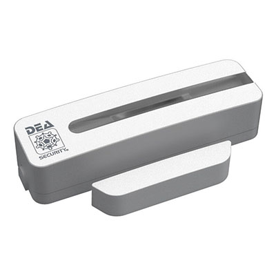 Rivelatore d'impatto per infissi con magnete programmabile da app  BIANCO.</br>