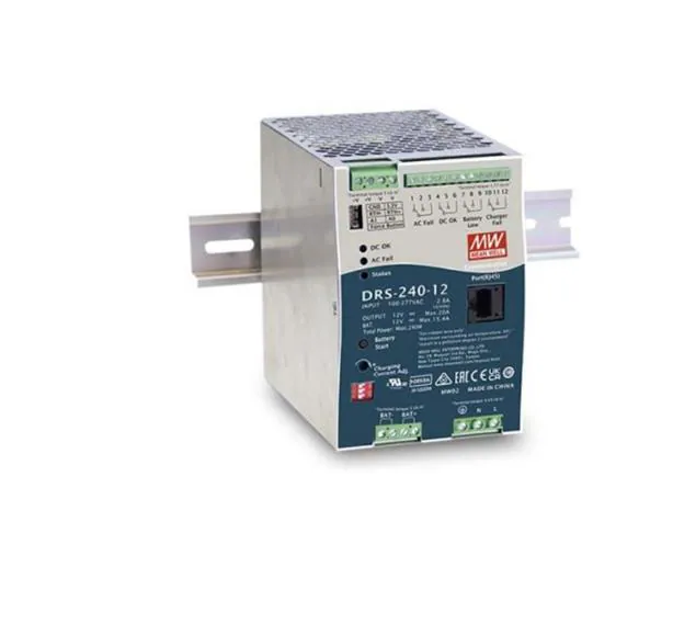 Alimentatore AC/DC su guida DIN, MODBus incorporato, ITE e industriale, 1 </br>uscita, 240 W, 48 V, 5 A</br>
