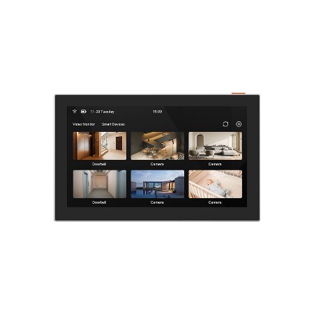 Schermo smart Wi-Fi senza fili per la gestione e visione del sistema EZVIZ, </br>campanelli, spioncini, telecamere, e funzione di secondo schermo per citofono </br>HP7. Alimentazione a batteria. Display 7" touch. Staffa a parete e da appoggio </br>incluse. Supporta fino a 30 dispositivi EZVIZ.</br></br>
