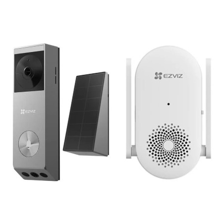 Campanello a batteria con pannello solare e campanello internoRisoluzione 2K, </br>Rilevamento figura umana, Telecamera secondaria rivolta a terra per rilevamento </br>pacchi, Visione notturna a colori, Memoria integrata da 32GB, Possibilità di </br>alimentazione diretta.</br>