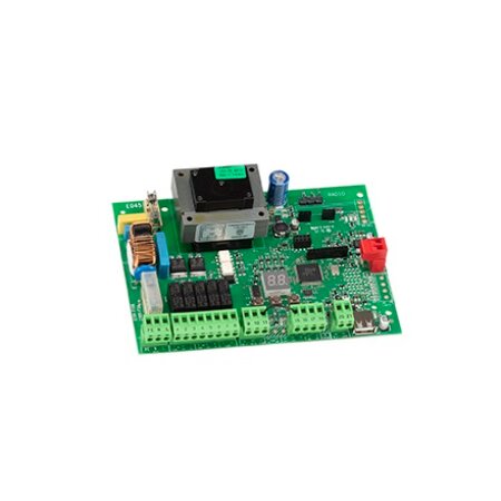 La E045S può comandare uno o due operatori.</br></br>Grazie alle nuove tecnologie 2easy e OMNIdec è compatibile con il modulo ad </br>innesto rapido XF 433/XF 868 (predisposizione a connettore), le riceventi </br>esterne e con le fotocellule XP 15B e XP 20B D (collegamento BUS).</br></br>Per il collegamento di fotocellule tradizionali è prevista l'interfaccia BUS </br>XIB.</br>