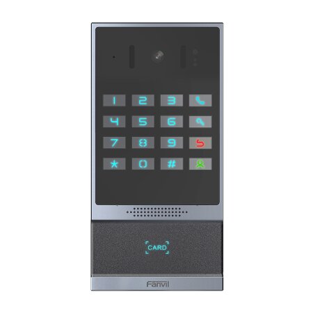 Fanvil FAN-i64, Videocitofono IP con telecamera HD e LED infrarossi per visione </br>notturna, tastierino retroilluminato e lettore RFID.</br>