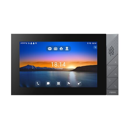 Fanvil i55A è un monitor elegante da 7" a colori facile da installare e da </br>utilizzare. Grazie al WiFi integrato dual band (2.4 e 5.0 GHz), Fanvil i55A </br>permette una installazione in qualunque punto della casa o dell'ufficio, sotto </br>la copertura di access point wifi. Il monitor touch Fanvil i55A è dotato di </br>staffa per fissaggio a parete. E' dotato di audio HD per avere una videochiamata</br> nitida anche nel parlato. Interfaccia utente intuitiva, con tasti funzione </br>preconfigurati. Il monitor da interno Fanvil i55A è dotato di 8 input per </br>controllo di sensori esterni, al fine di gestire allarmi o segnalare eventi </br>specifici, sulla base del sensore collegato.</br>