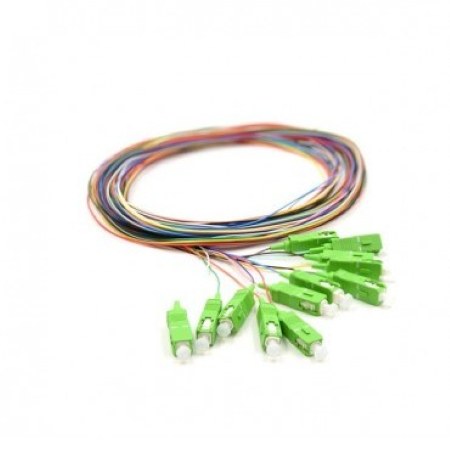 SC APC Pigtail 900um fiber 9/125 1 mt Confezione da 12 Pezzi di Colori </br>Differenti</br>