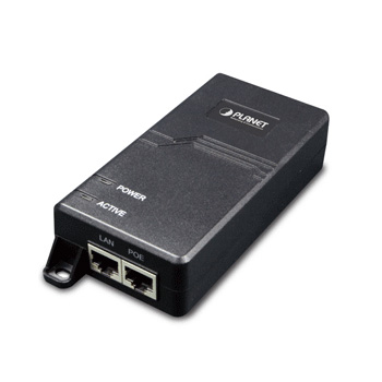 Injector PoE Gigabit Ethernet 10/100/1000Base-T - (30W) - 802.3at - con </br>alimentatore interno.</br>