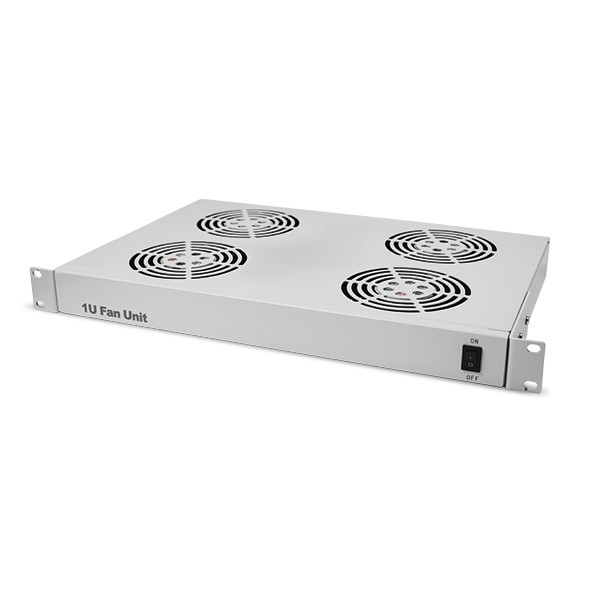 Cassetto ventilante 2 ventole 1U RAL7035.</br>