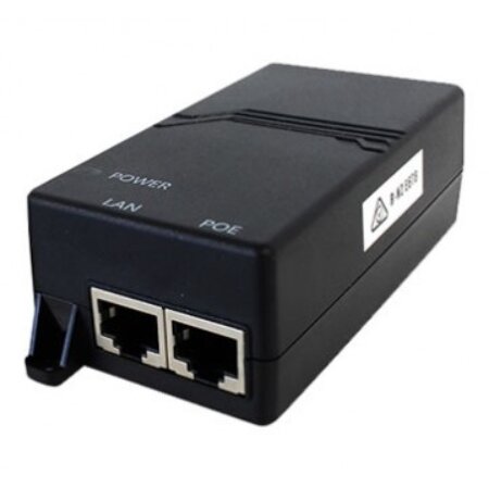 <strong>Grandstream PoE injector Power over Ethernet 802.3af 802.3at</strong>.</br></br>Supporta traffico 100/1000 Mbps</br></br><strong>Caratteristiche tecniche:</strong></br></br>-Passive PoE injector with 48V 0.5A Output</br>-Positive pole: Pin 45</br>-Negative: 78</br>-Power cable included</br>