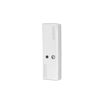 Shockgard2 - Rivelatore Sismico con sensore piezoelettrico incapsulato G3</br>LED bicolore per indicazione rilevazione Range variabile da 1,5 a 4 metri</br>Potenziometro di regolazione sensibilità Microinterruttori per impostazione </br>conteggio impulsi (da 1 a 3)</br>Protezione contro la manomissione del coperchio Dimensioni (LxAxP): 25x55x23 mm </br>EN 50131 Grado 3</br>