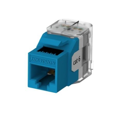 Cat6 Unshielded 180° Toolless Keystone Jack</br>
