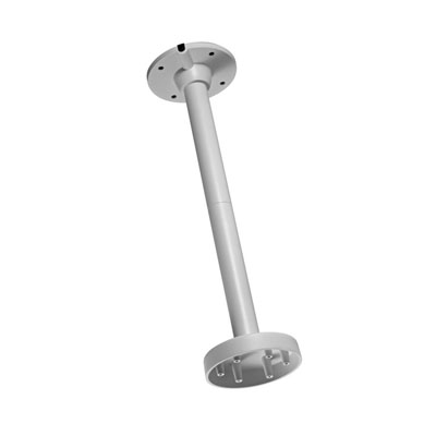 Staffa da soffitto in alluminio colore bianco.</br>Diametro: 135 x 545 mm</br>