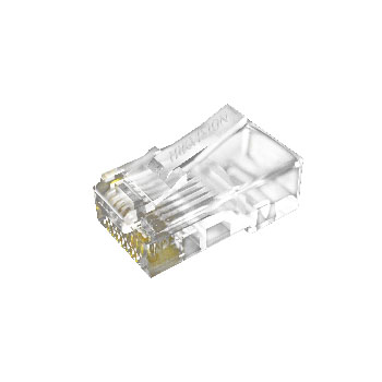 Plug RJ45 per cavo UTP cat. 5E, placcato oro, policarbonato, 100 pezzi per </br>confezione.</br></br>