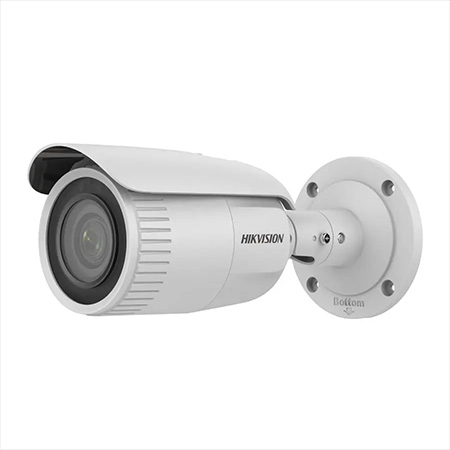 <strong>TELECAMERA IP BULLET VARIFOCAL 4 MP</strong></br>Bullet 4MP (2560  1440pixel) a 20 Fps. Di tipo Day&Night con filtro IR </br>meccanico, illuminatori IR integrati 850nm fino a 50 m EXIR, Sensore CMOS a </br>scansione progressiva 1/3", sensibilità 0.005 Lux F1.6 con AGC attivo. DWDR, </br>3D-DNR, BLC, Ottica varifocale motorizzata 2.8-12 mm, algoritmo di compressione </br>H.265, H.265, H.264, H.264. Dual Stream, Funzioni Smart: ROI. standard ONVIF, </br>protocolli TCP/IP, ICMP, HTTP, HTTPS, FTP. DHCP. DNS. DDNS, RTP, RTSP, RTCP, </br>UDP, NTP, UPnP, SMTP, SNMP, IGMP, 802.1X, QoS, IPv6, Bonjour. Modalità "Rotate" </br>di inquadratura in 9:16. Supporta registrazione locale su NAS (NFS, SMB/CIFS), </br>Scheda di rete Ethernet 100Mbps. Notifica all'NVR Smart per una ricerca avanzata</br> delle registrazioni, supporta Human & Vehicle Detection, notifica al sw di </br>centralizzazione, invio email. Supporta accesso a Hik-Connect. Webserver di tipo</br> multi browser, pulsante di reset, heartbeat, Alimentazione 12 Vcc oppure POE </br>802.3af, 12.9 W, IP67, Temperatura di esercizio -30 °C  60 °C.</br></br>