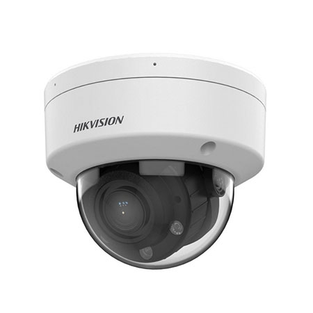 Telecamera Mini Dome 4MP (2560 x1440 pixel) a 20 Fps. Di tipo Smart Hybrid </br>Light, illuminatori IR e luce bianca integrati fino a 30 m, Sensore CMOS a </br>scansione progressiva 1/3", sensibilità 0.005 Lux  (F1.6, AGC ON),B/W: 0 Lux </br>con Luce bianca/IR, WDR 120 dB, 3D-DNR, BLC, Ottica varifocale motorizzata </br>2.8-12 mm, algoritmo di compressione H.265/H.265/H.264/H.264. Dual Stream, </br>Funzioni Smart: ROI. Standard ONVIF, protocolli TCP/IP, ICMP, DHCP, DNS, HTTP, </br>RTP, RTSP, RCTP, NTP, IGMP, IPv6, UDP, QoS, FTP, SMTP.</br>Modalità "Rotate" di inquadratura in 9:16.</br>Motion Detection con filtro uomo/veicolo, video tampering, privacy mask.</br>Scheda di rete Ethernet 10/100 Mbps.</br>Notifica all'NVR Smart per una ricerca avanzata delle registrazioni, notifica al</br> sw di centralizzazione, invio email.</br>Supporta accesso a Hik-Connect. Web server di tipo multi browser, pulsante di </br>reset, heartbeat. Slot SD/SDHC/SDXC fino a 512 GB (non fornita).</br>Alimentazione 12V, 0.8 A,  oppure PoE: IEEE 802.3af, Class 3, max. 12 W.</br>Grado di protezione IP67 e IK10. Temperatura di esercizio -30°C / 60°C.</br>Certificazioni CE, EMC</br></br>