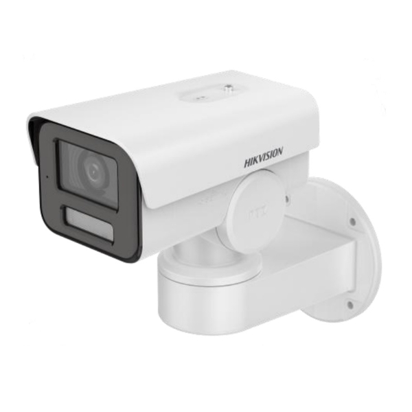 <strong>TELECAMERA IP BULLET PTZ VARIFOCAL 4 MP</strong></br></br>Bullet PTZ 4MP (2560x1440pixel) a 20 Fps. Di tipo Day&Night con filtro IR </br>meccanico, illuminatori IR integrati fino a 50 m, Sensore CMOS a scansione </br>progressiva 1/3", sensibilità 0.007 Lux F1.6 con AGC attivo, WDR 120DB 3D-DNR, </br>BLC, Ottica varifocale 2.8-12 mm, algoritmo di compressione H.265, H.265, </br>H.264, H.264. Dual Stream Funzioni Smart: ROI. standard ONVIF (profile S, </br>Profile G), protocolli TCP/IP, ICMP, DHCP, DNS, DDNS, HTTP, HTTPS, RTP, RTSP, </br>NTP, UPnP, IGMP, IPv6, UDP, QoS, Bonjour, FTP, 802.1x, SMTP. Rotazione PAN e </br>TILT motorizzata con angolo Pan da -100° a 100° e angolo Tilt da -20° a 45°.  </br>Supporta registrazione locale Slot SD/SDHC/SDXC 256 GB (non fornita), Scheda di </br>rete Ethernet 100Mbps. Notifica al sw di centralizzazione, invio email, supporto</br> upload FTP.</br>Supporta accesso a Hik-Connect. Webserver di tipo multi browser, pulsante di </br>reset, heartbeat, Alimentazione 12 Vcc, POE 802.3af. IP66 temperatura di </br>esercizio -30 °C / 60 °C.</br>