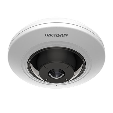 <strong>TELECAMERA IP FISHEYE 5 MP</strong></br></br></br> 2560x1920 Frame rate 25 Fps. Di tipo Day&Night con filtro IR meccanico, Sensore</br> CMOS a scansione progressiva 1/2.7", sensibilità Colori 0.017 Lux F2.25 B/N 0.0</br> Lux IR e AGC ON. WDR 120 dB, 3D-DNR, BLC</br>Ottica fissa 1.05 mm</br>Algoritmo di compressione H.265/H.265/H.264/H.264. Dual Stream.</br>Portata IR 8 m.</br>Display Mode: 14 modalità. Standard ONVIF, protocolli TCP/IP, ICMP, HTTP, HTTPS,</br> FTP. DHCP. DNS. DDNS, RTP, RTSP, RTCP, UDP, NTP, UPnP, SMTP, SNMP, IGMP, </br>802.1X, QoS, IPv6, Bonjour.</br>Supporta registrazione locale su NAS (NFS, SMB/CIFS)</br>Scheda di rete Ethernet 100 Mbps.</br>Notifica all'NVR Smart per una ricerca avanzata delle registrazioni, notifica al</br> sw di centralizzazione, invio email.</br>Smart Features: Motion detection, video tampering alarm, exception, Line </br>crossing detection, intrusion detection. Supporta accesso a Hik-Connect.</br>Slot per scheda microSD/microSDHC/microSDXC fino a 256 GB (non iclusa).</br>Ingressi/Uscite: Allarmi 1/1, Audio 0/1 Microfono incorporato.</br>Alimentazione 12 Vcc oppure PoE(802.3af), 7.5 W. Temperatura di esercizio da -10</br> °C / 50 °C.</br>Da interno, installazione a soffitto e parete.</br></br>