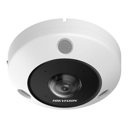 <strong>TELECAMERA IP FISHEYE 12MP</strong></br></br> - 3504x3504 Frame rate 25 Fps</br>Day&Night ICR Ottica 1.29 mm</br>Fisheye angolo di visuale H180° V180°</br>Compressione video H.265/H.265/H.264/H.264</br>Funzioni Smart: Line crossing detection, intrusion detection, region entrance </br>detection, region exiting detection, scene change detection,audio exception </br>detection,defocus detection, unattended baggage detection,object removal </br>detection, ROI, Audio Exception Detection, Intersection Analisys, Heat mapping.</br>Portata IR 15 m, dWDR</br>Slot SD Card 1 microSD/SDHC/SDXC fino a 256 GB (non fornita).</br>Microfoni x4 e altoparlante incorporati.</br>Ingressi/Uscite: Audio 1/1, Allarme 2/2.</br>