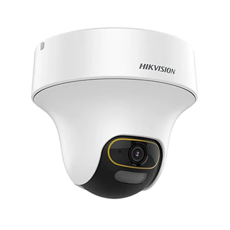 Telecamera Turret da interno Turbo HD-TVI ColorVu PT 2MP (1920x1080pixel) </br>25/30Fps.</br>Luce smart supplementare portata fino a 20 m</br>WDR 130DB 3D-DNR, BLC</br>Ottica fissa 2.8 mm</br>Rotazione PAN e TILT motorizzata con angolo Pan da 0° a 350° e angolo Tilt da 0°</br> a 75°.</br>Dati Up to Coax con HIKVISION-C.</br>Uscita video HD-TVI</br>Alimentazione 12 Vcc 7, 4 W.</br>Temperatura di esercizio -10 °C / 40 °C.</br>