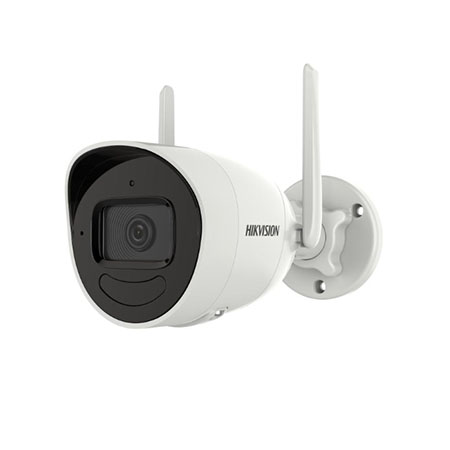 Telecamera Wi-Fi Bullet IP 4MP (25601440 pixel) a 25 Fps. Di tipo Day&Night con</br> filtro IR meccanico, illuminatori IR integrati fino a 30 m EXIR 2.0, Sensore </br>CMOS a scansione progressiva 1/2.8", sensibilità 0.005 Lux F1.6 con AGC attivo, </br>0 lux con IR, WDR 120 dB, 3D-DNR, BLC. Ottica fissa 4.0 mm. Algoritmo di </br>compressione H.265/H.264, Doppio Stream. Standard ONVIF, protocolli TCP/IP, </br>ICMP, HTTP, HTTPS, DHCP, DNS, DDNS, RTP, RTSP, RTCP, PPPoE, NTP, UPnP, SMTP, </br>SNMP, IGMP, 802.1X, QoS, IPv6, Bonjour. Supporta registrazione locale, Scheda di</br> rete Ethernet 10/100 Mbps. Wi-Fi 2.4GHz IEEE802.11b, 802.11g, 802.11n </br>2.4122.472 GHz. Dual Antenna con portata Wireless fino a 120 m. Compatibile con</br> Hik-Partner PRO e Hik-Connect, Utilizzo con AXPro consente l'invio di una clip </br>video di 7 s, invio email. Pulsante di reset, Heartbeat, Mirror. Alimentazione </br>12 Vcc 25 6 W. Temperatura di esercizio da -10°C a 40°C. Supporta SD Card </br>microSD/SDHC/SDXC fino a 512 Gb (non fornita). Audio In/Out: microfono/Speaker </br>incorporato. Grado di protezione IP66</br>No Page Web</br>