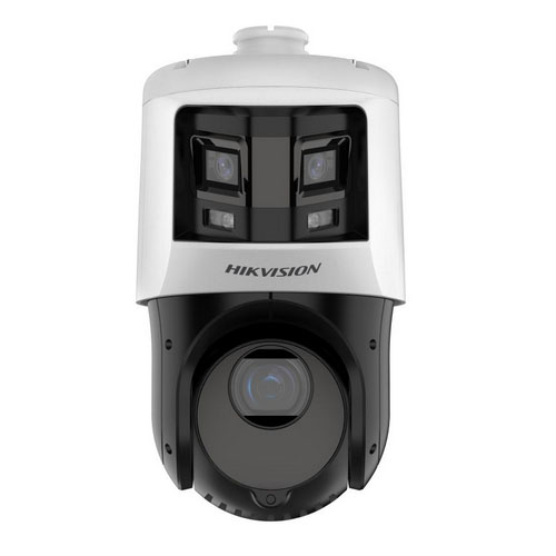 Telecamera TandemVu 4" 2x 6MP (3632x1632pixel) 25 Fps, 1x4MP (2560  1440pixel) </br>25Fps.</br>Sensori panoramica 2x 1/2.5" Progressive Scan CMOS, PTZ 1/2.8" progressive scan </br>CMOS. Sensibilità panoramica Colore 0.0005 Lux  (F1.0, AGC ON), 0 Lux con </br>illuminatore, Sensibilità PTZ Colore 0.005 Lux  (F1.6, AGC ON), B/W: 0.001 Lux </br> (F1.6, AGC ON), 0 Lux con IR, Day&Night ICR</br>Panoramica ottica fissa 2x2.8 mm Angolo Visuale orizzontale 180°, verticale 80°,</br> PTZ ottica motorizzata 4.8-120 mm, Zoom Ottico 25x, Digitale 16x.</br>Compressione video H.265/H.265/H.264/H.264. Velocità Pan: 0.1/80°/s Preset: </br>80°/s, Velocità Tilt: 0.1/80°/s Preset: 80°/s, Preset/Patrol/Pattern 300/8/4.</br>Funzioni Smart panoramica  line crossing, intrusion, region entrance, region </br>exiting.</br>Funzioni Smart PTZ line crossing, intrusion, region entrance, region exiting, </br>face capture. Funzioni smart comuni audio exception detection. ROI 8 regioni. 3 </br>STREAM.</br>Portata IR 100 m, Portata luce bianca 30 m, Slot SD Card microSD/SDHC/SDXC fino </br>a 256GB (non fornita), panoramica WDR 120 dB, PTZ WDR 120 dB.</br>Ingressi/Uscite: Allarmi 1/1, Audio 1/1.</br>Alimentazione 12V, Hi-PoE, max. 24W.</br>Temperatura di esercizio -30°C / 65°C.</br>Grado di protezione IP66.</br></br></br></br>