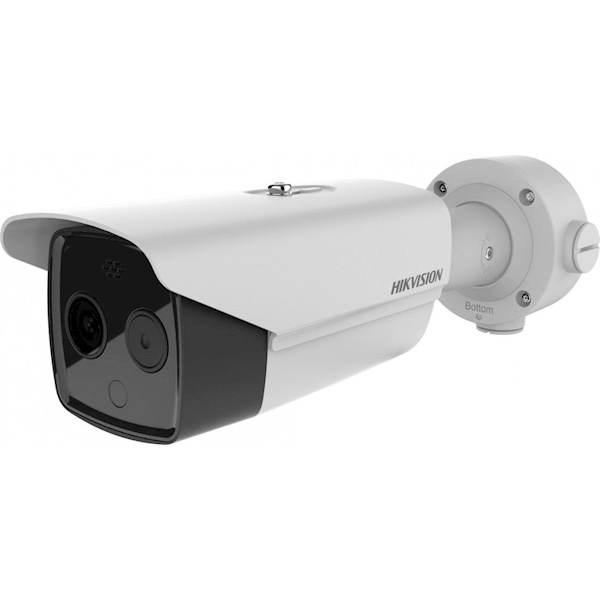 <strong>TELECAMERA IP BULLET TERMICA & OTTICA BI-SPECTRUM</strong></br></br>- Risoluzione 256  192, 12 µm, VOx UFPA, NETD < 40 mK (25°C, F1.0)</br>- Analisi dei contenuti video: classificazione veicolo/uomo</br>- Allarme eccezione temperatura per prevenzione incendi, da -20°C a 150°C (da </br>-4°F a 302°F),  8°C ( 14,4°F)</br>- Tecnologia di elaborazione delle immagini: lineare, istogramma, modalità </br>termica AGC autoadattativa, DDE, 3D DNR</br>- Supporta l'algoritmo di rilevamento del fumo</br>- Supporta l'algoritmo del filtro di riflessione del sole</br>- Rilevatore di alta qualità.</br>